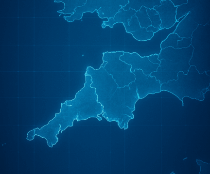 Map of South West England